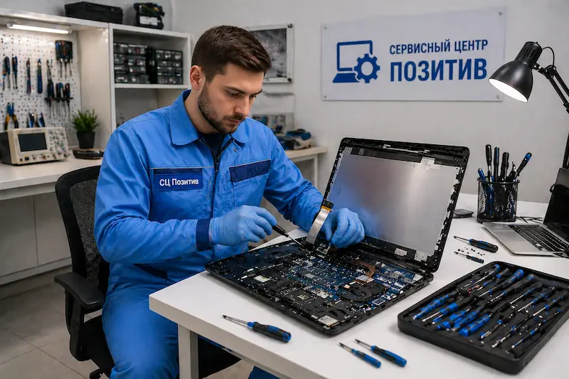 Замена шлейфа матрицы ноутбука в Красноярске