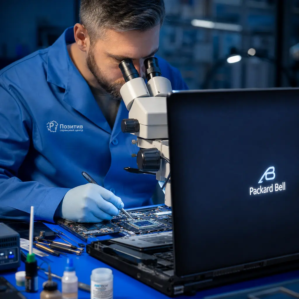 Замена видеокарты ноутбука Packard Bell в Красноярске