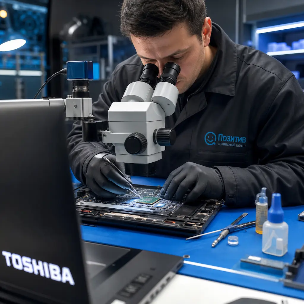 Замена видеокарты ноутбука Toshiba в Красноярске