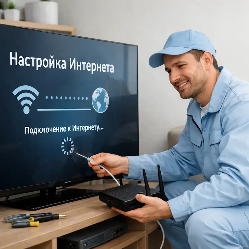 Настройка интернета на ТВ в Красноярске