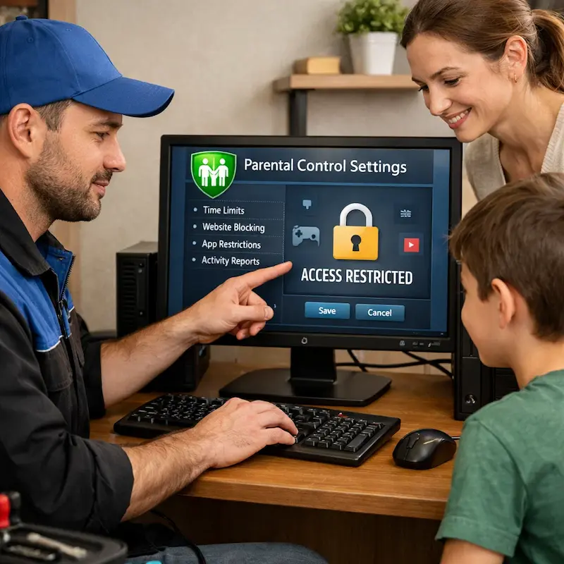 Родительский контроль на компьютере и ноутбуке в Красноярске