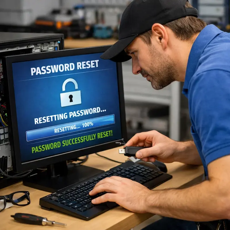 Сброс пароля от компьютера в Красноярске