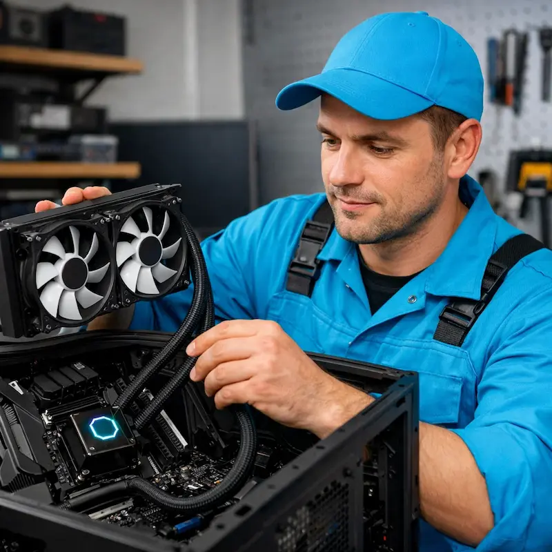 Установка водяного охлаждения на компьютер в Красноярске