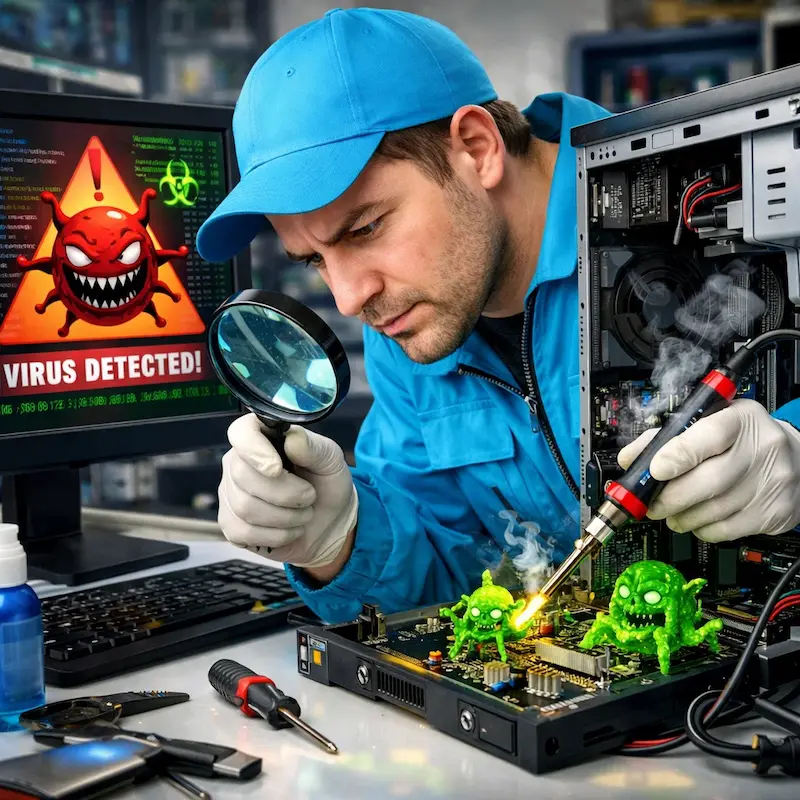 Вылечить компьютерный вирус в Красноярске