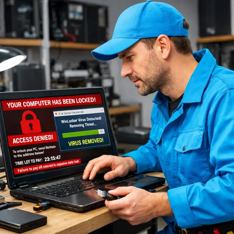 Поможем разблокировать компьютер и ноутбук в Красноярске